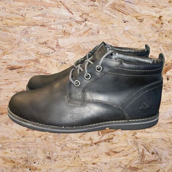 Timberland Larchmont II Men’s size 11-11.5 Chukka Boot Black Leather - Picture 3 of 10